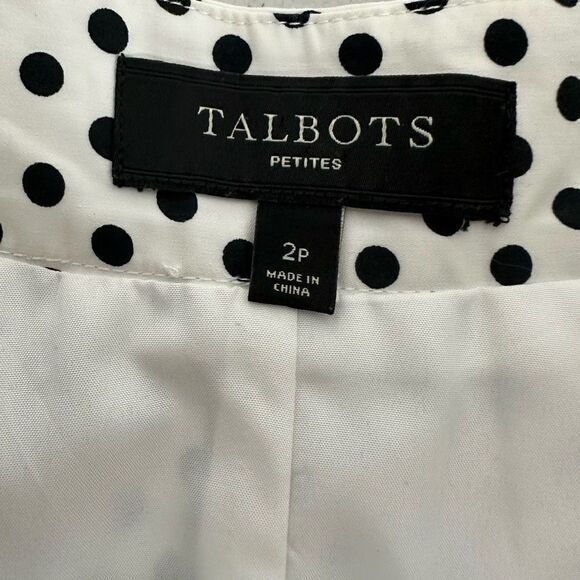 Talbots Pleated Polka Dot Full Skirt size 2P - Picture 3 of 9